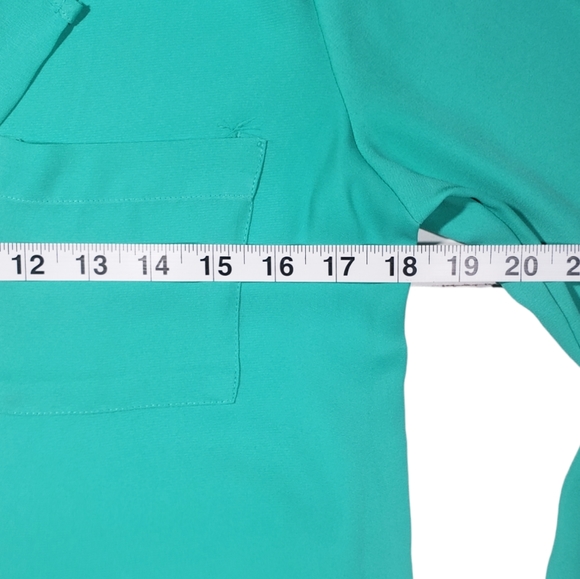 Metaphor Pullover Long Sleeve Teal Green Blouse Size Small - Picture 8 of 10